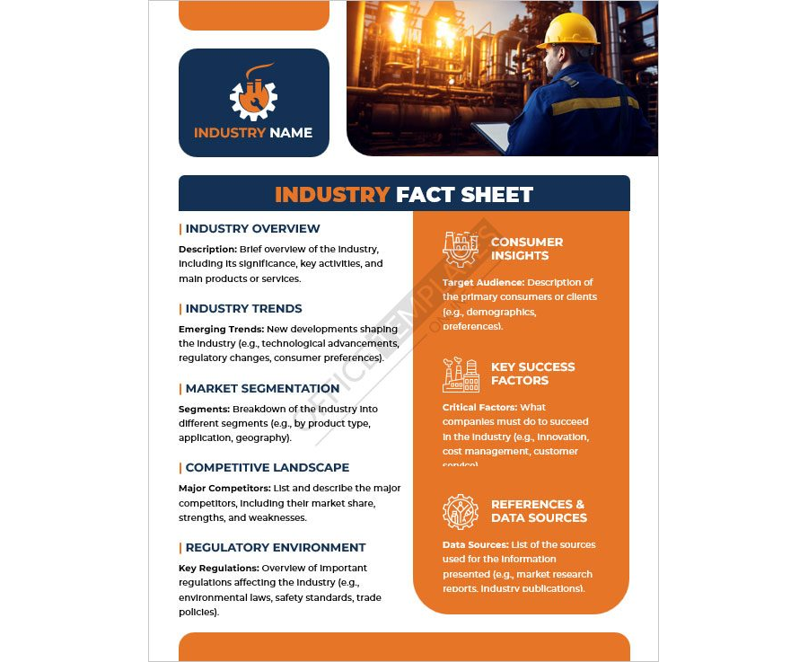 Industry Fact Sheet Template