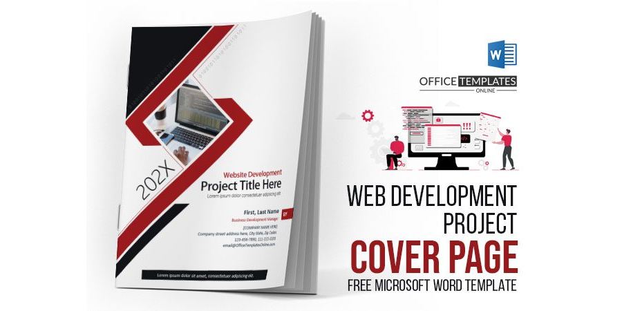 Cover Page Template for a Website Development Project