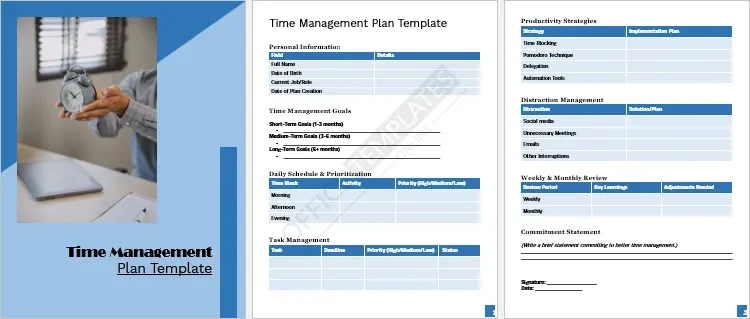 Time Management Plan Template