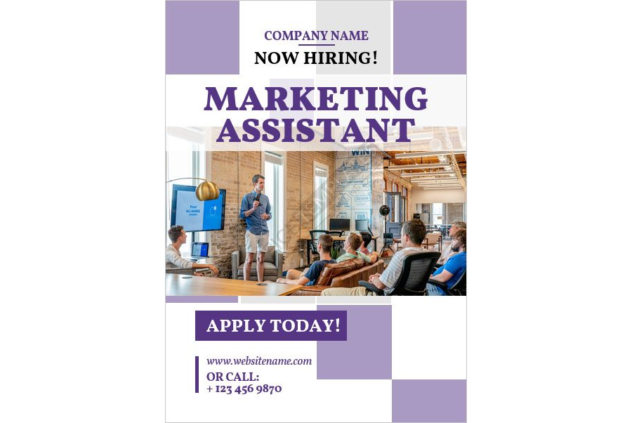 Marketing Assistant Job Vacancy Announcement Template