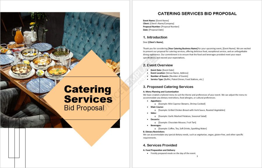 Catering Services Bid Proposal Template
