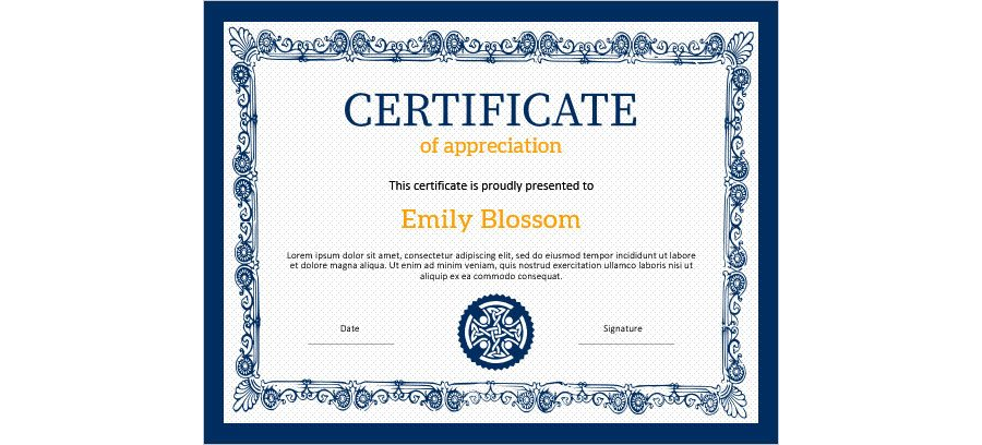 Download Church Certificate of Appreciation Template