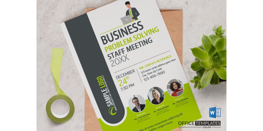 Problem Solving Meeting Invitation Template in MS Word
