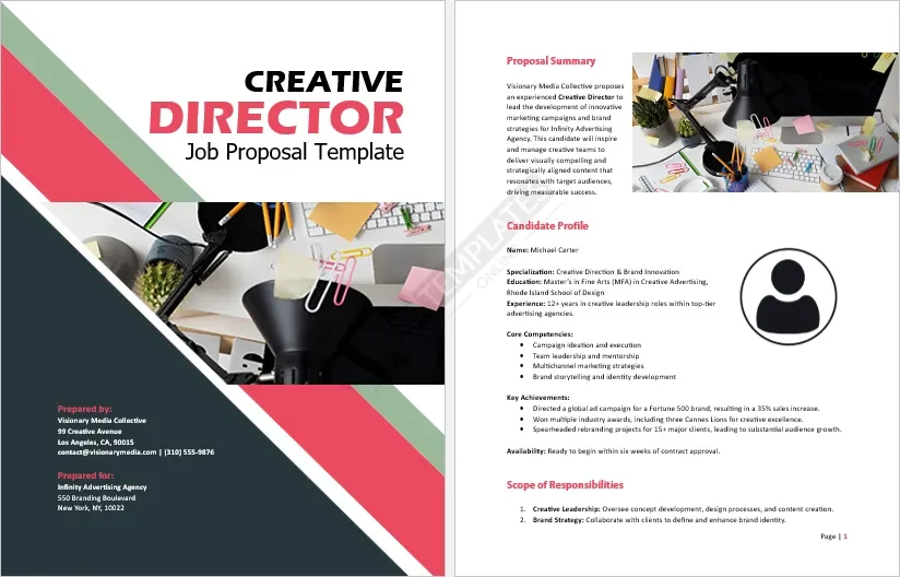 Creative Director Job Proposal Template