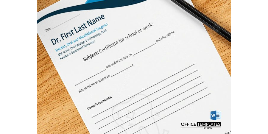 Doctor's Note Template - 09
