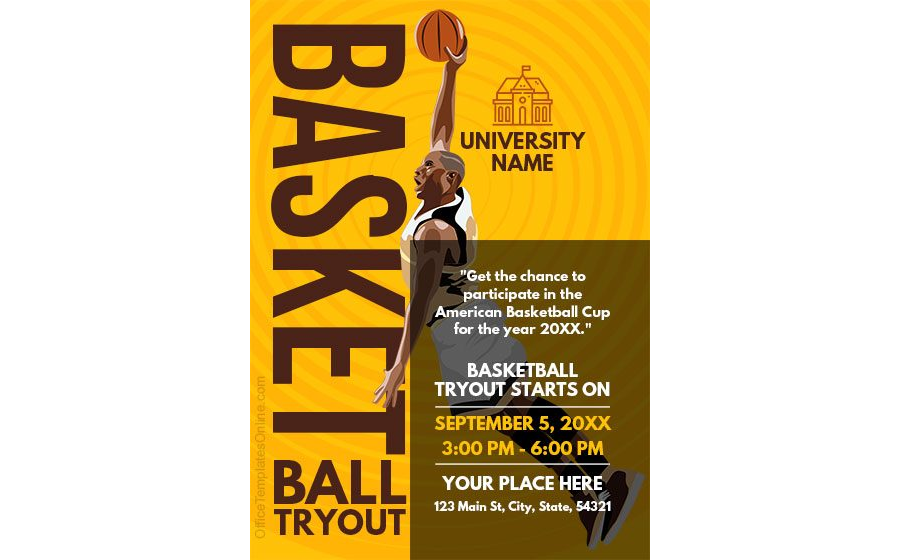 University Announcement Flyer Template in MS Word