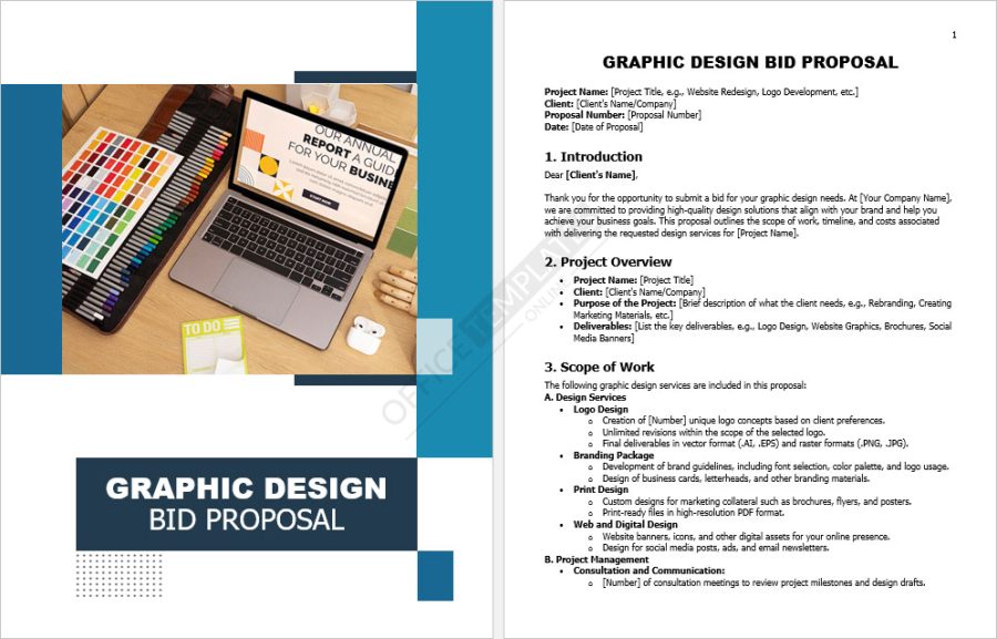 Graphic Design Bid Proposal Template