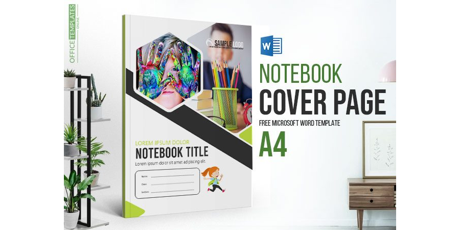 A4 Size Notebook Cover Page Template