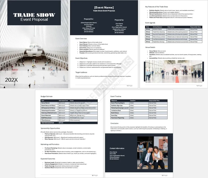 Trade Show Event Proposal Template