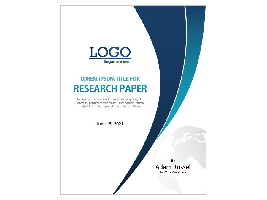 Download Research Paper Cover Page Template in Microsoft Word