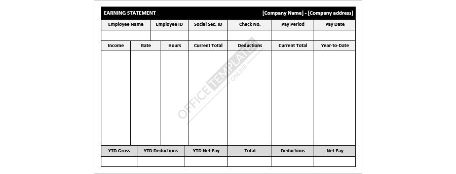 Download Employee Paycheck Format for Microsoft Word