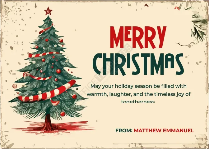 Vintage Christmas Greeting Card