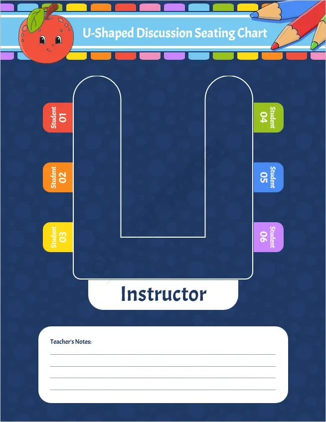 U-Shaped Seating Plan for Classroom Discussions