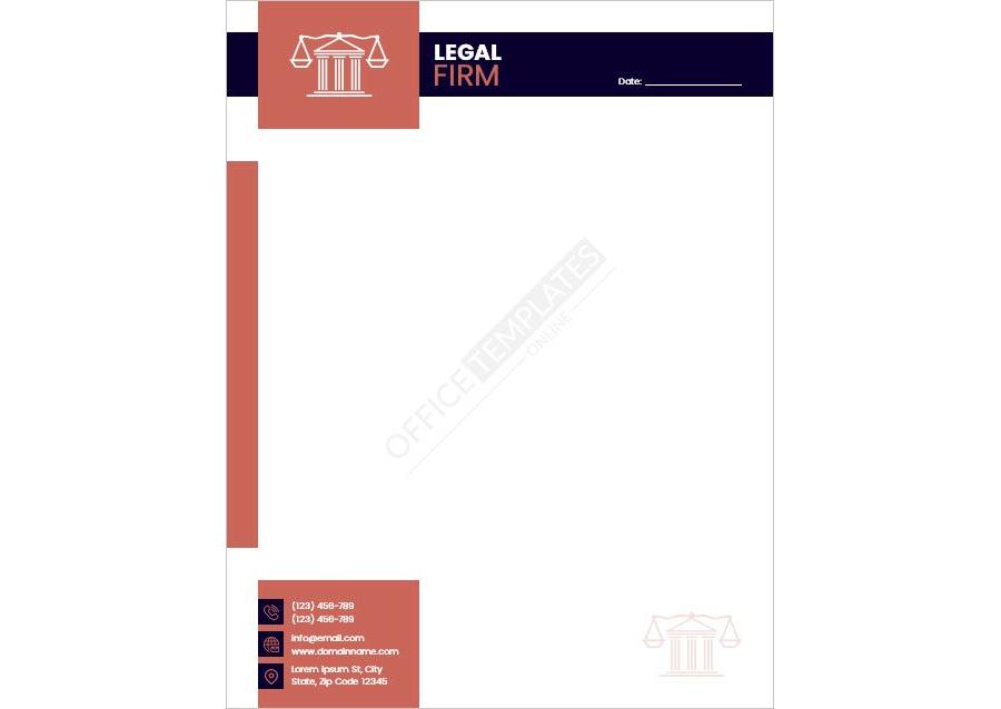 Legal Firm Letterhead Template