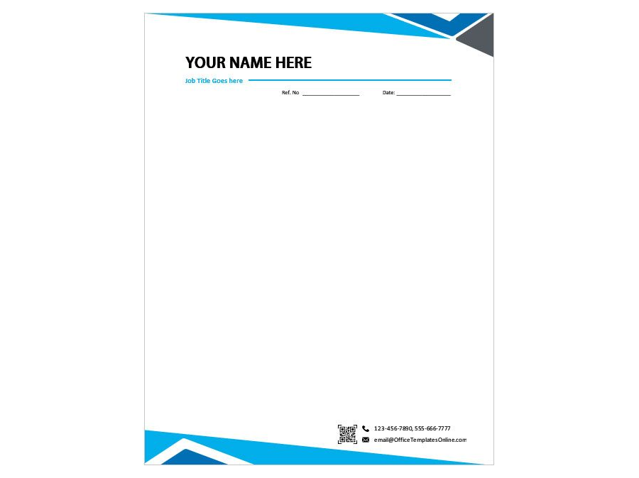 Download Generic Personal Letterhead Template for MS Word