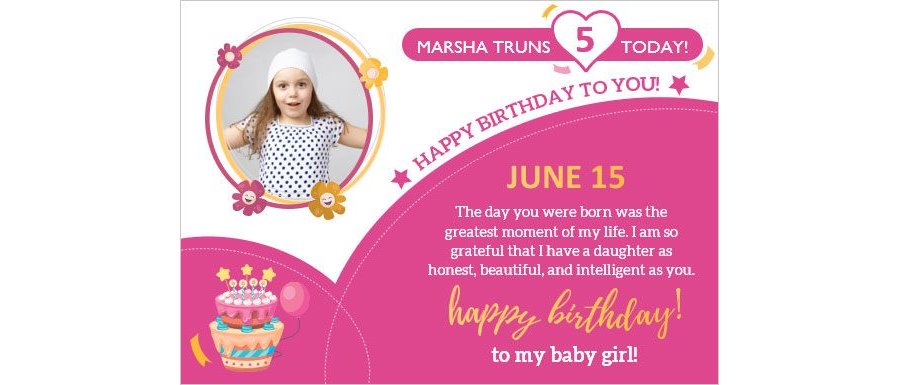 Download Birthday Wish Card for Daughter