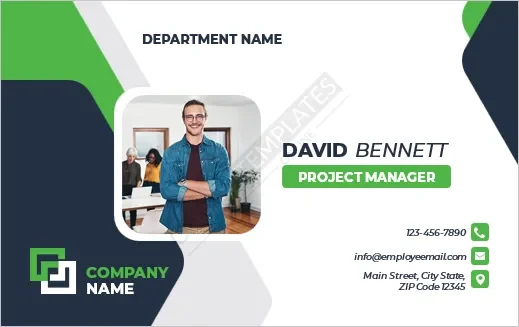 Project Manager Name Card Template