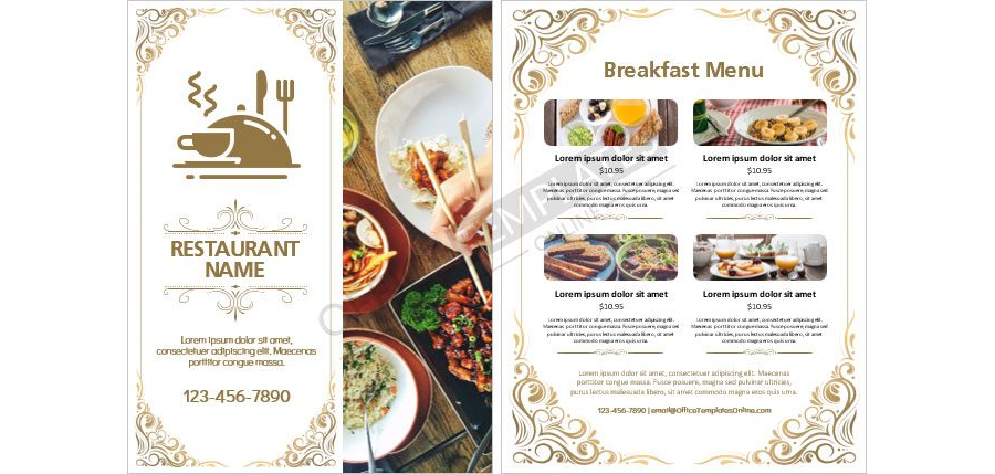 Breakfast Menu Format for Microsoft Word