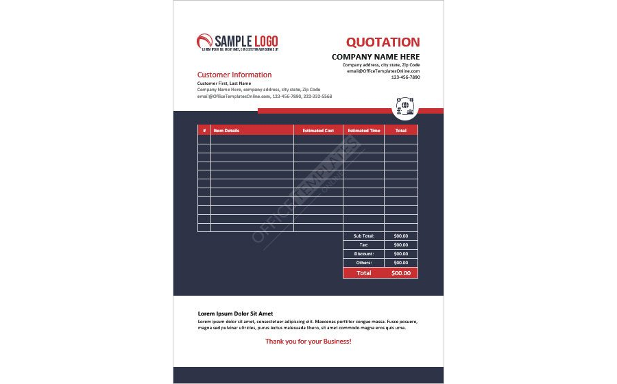 Freelance Quotation Design in MS Word