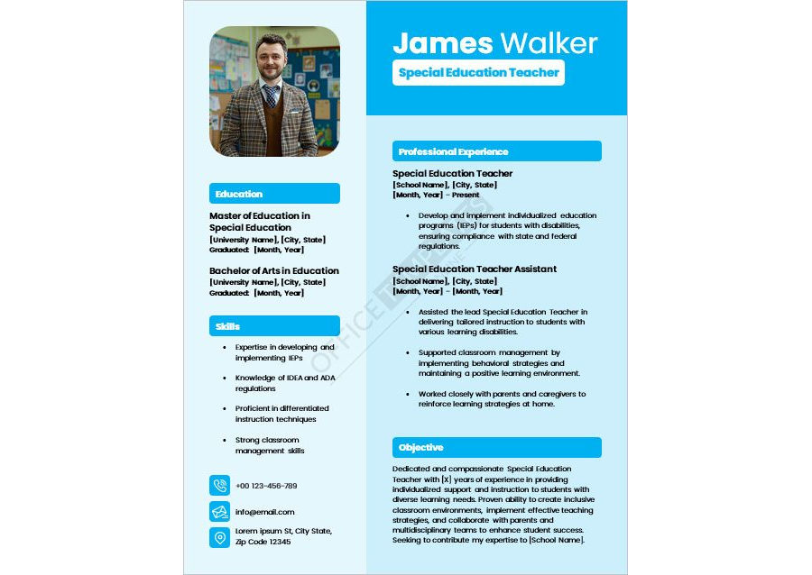 Special Education Teacher Resume Template
