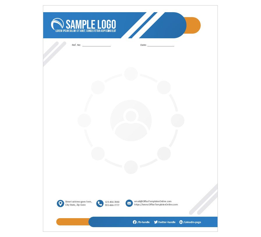 Download MS Word Modern Letterhead Template