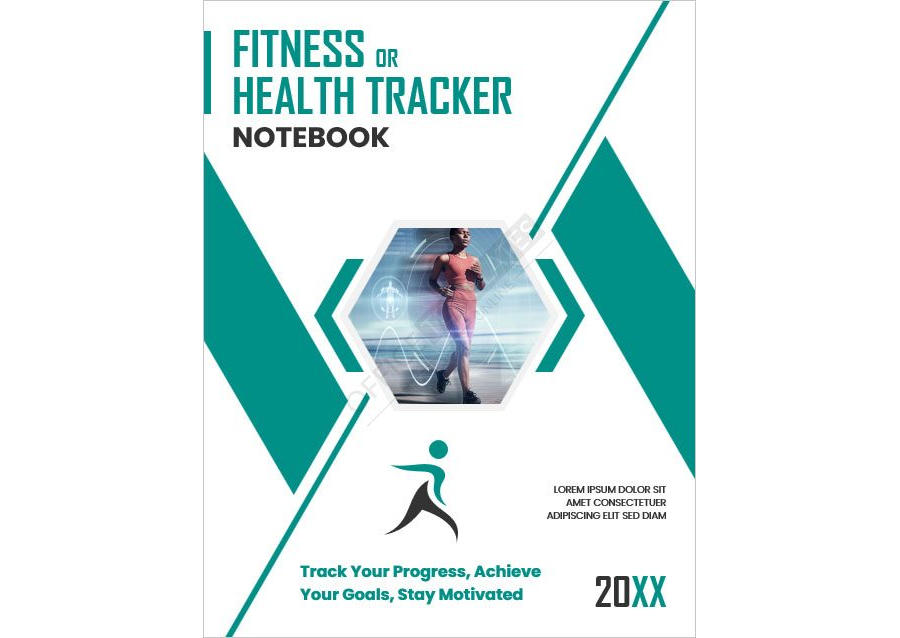 Fitness or Health Tracker Notebook Cover Page Template