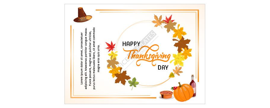 Download Happy Thanksgiving Day Card Design in MS Word