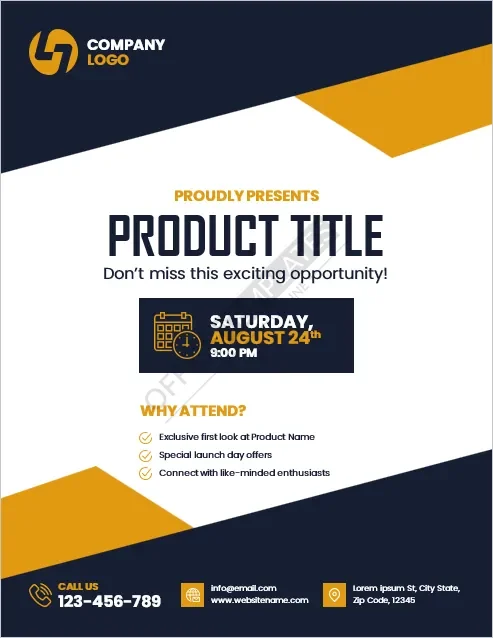 Product Launch Flyer Template