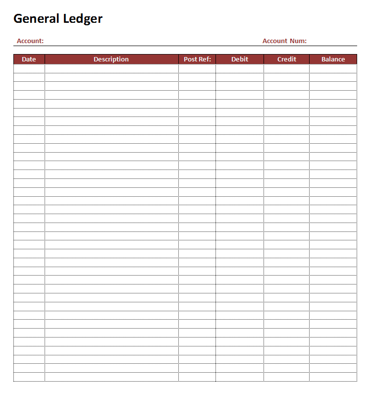 accounting ledger paper template