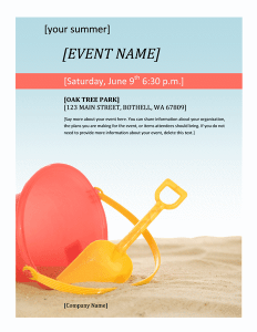 General Upcoming Company Events flyer template