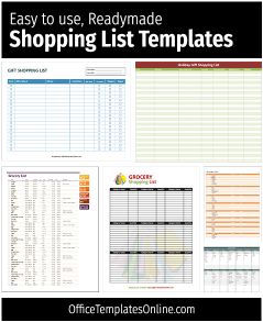 7+ FREE Shopping List Templates for MS Word and Excel