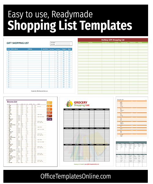 Excel Grocery List Template from officetemplatesonline.com
