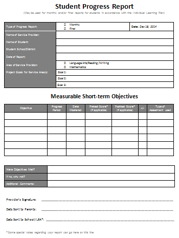 microsoft office templates for word progress report