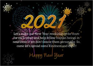 Download Happy New Year Card with Fireworks and Corona