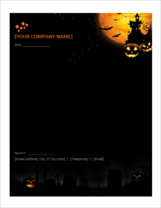 MS Word Halloween Letterhead Template
