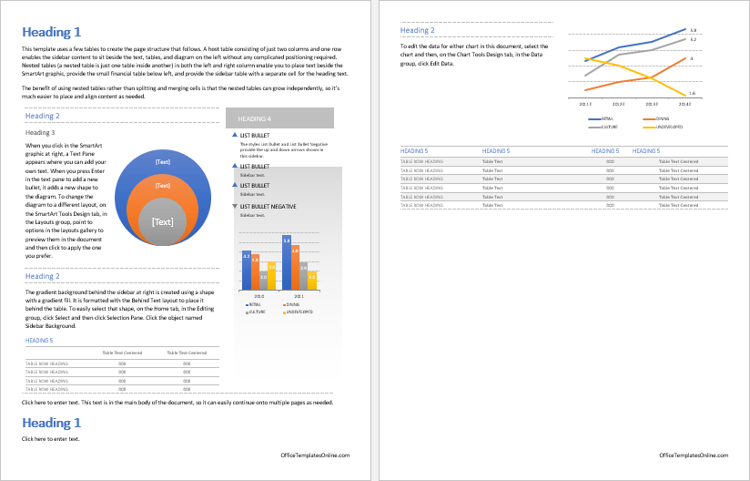 MS Word Business Report Template | Office Templates Online