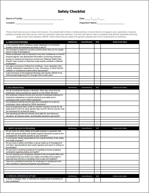 Office Checklist Template from officetemplatesonline.com