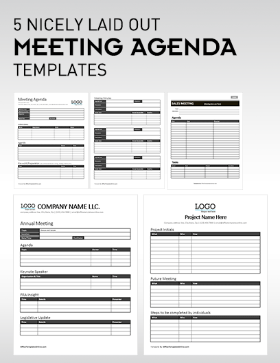 5 Professional Meeting Agenda Templates For Ms Word Pdf