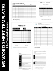 5 Free Customizable Sheet Templates in MS Word
