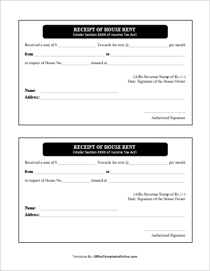 5 ms word receipt templates of daily use print ready