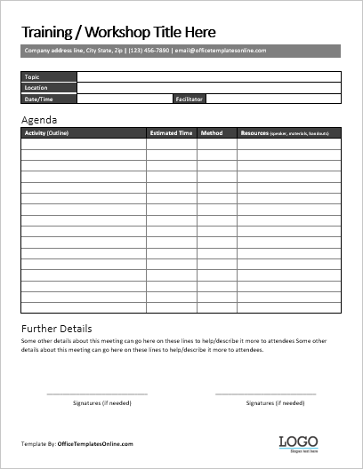 Training Checklist Template Word from officetemplatesonline.com