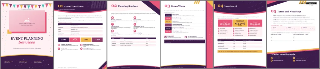Event Planning Services Proposal Preview 1024x221