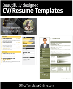 Best Job-Winning Resume/CV Templates for Job Seekers in MS Word