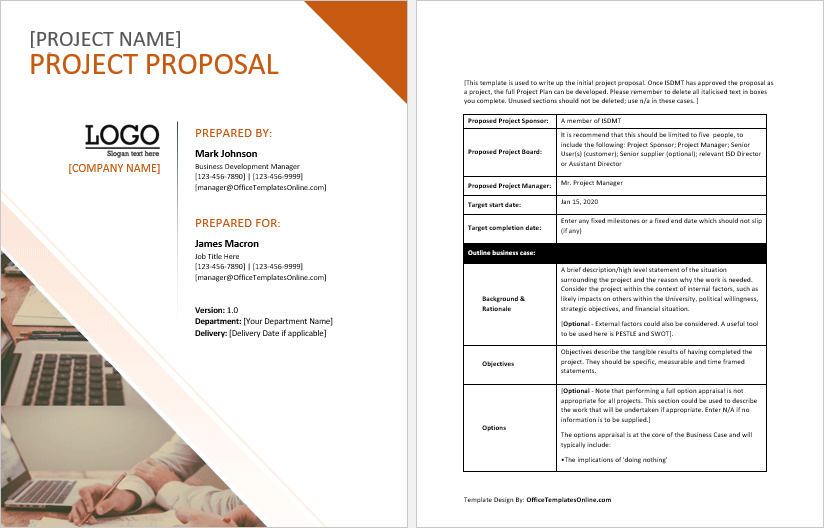 ms word proposal template free