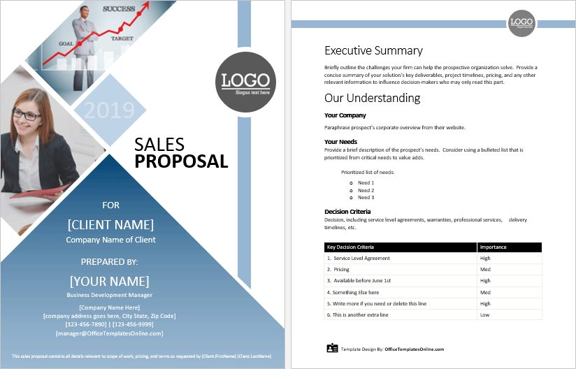 Business Proposal Word Template from officetemplatesonline.com