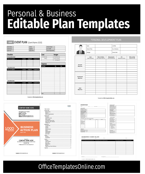 Ms Word Personal Business Plan Templates Office Templates Online