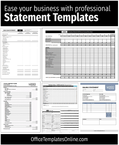 Professional Statement Templates for your Business – [MS Word, Excel]