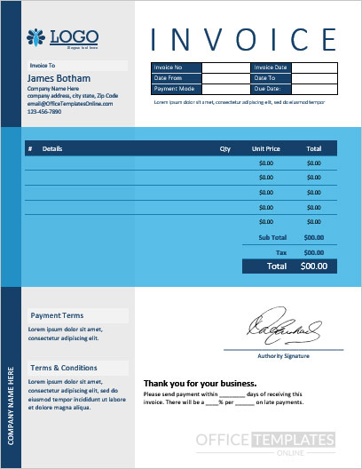 21 Free Modern Invoice Templates Formats For Ms Word