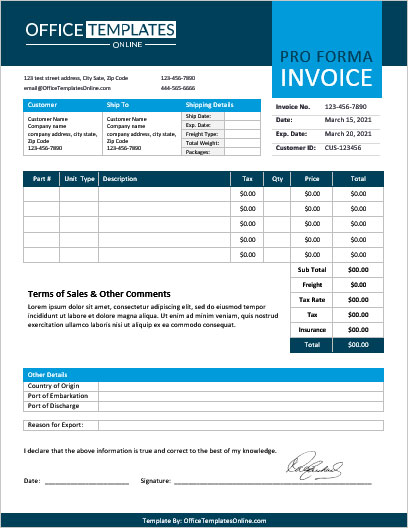 Free, printable, professional invoice templates to customize