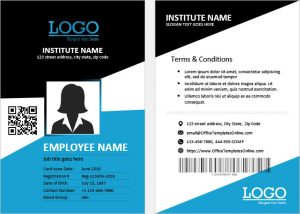 7+ Free ID Badge &amp; ID Card Templates &amp; Formats for MS Word